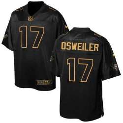 Glued Nike Houston Texans #17 Brock Osweiler Black Men\'s NFL Elite Pro Line Gold Collection Jersey