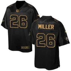 Glued Nike Houston Texans #26 Lamar Miller Black Men's NFL Elite Pro Line Gold Collection Jersey