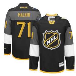 Glued Pittsburgh Penguins #71 Evgeni Malkin Black 2016 All Star NHL Jersey