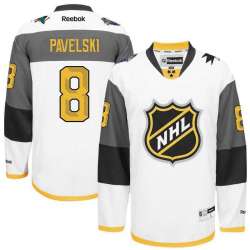 Glued San Jose Sharks #8 Joe Pavelski White 2016 All Star NHL Jersey