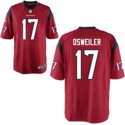 Glued Youth Nike Houston Texans #17 Brock Osweiler Red Team Color Game Jersey WEM