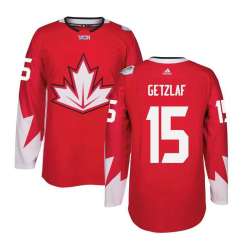 Glued Youth Team Canada #15 Ryan Getzlaf 2016 World Cup of Hockey Olympics Game Red Jersey