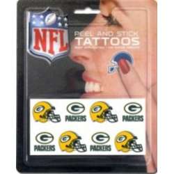 Green Bay Packers 8-PC Peel and Stick Tattoo Set