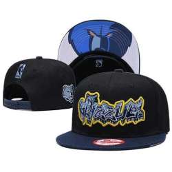 Grizzlies Team Logo Black Navy Adjustable Hat GS
