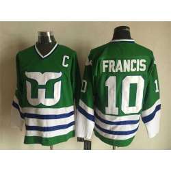 Hartford Whalers #10 Ron Francis Green CCM Throwback Stitched NHL Jersey