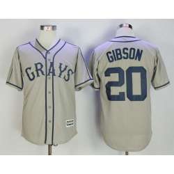 Homestead Grays #20 Josh Gibson Gray Cool Base Baseball Jersey
