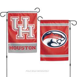 Houston Cougars Flag 12x18 Garden Style 2 Sided - Special Order