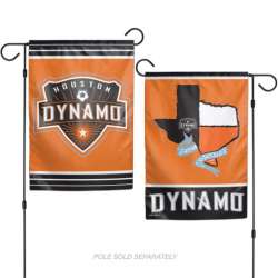 Houston Dynamo Flag 12x18 Garden Style 2 Sided