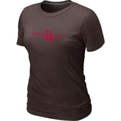 Houston Rockets Big & Tall Primary Logo Brown Women\'s T-Shirt