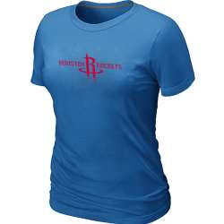Houston Rockets Big & Tall Primary Logo L.blue Women's T-Shirt
