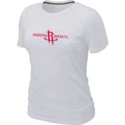 Houston Rockets Big & Tall Primary Logo White Women\'s T-Shirt