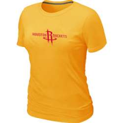 Houston Rockets Big & Tall Primary Logo Yellow Women's T-Shirt