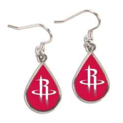 Houston Rockets Earrings Tear Drop Style