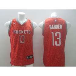 Houston Rockets #13 James Harden Red Leopard Fashion Jerseys