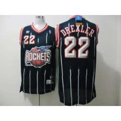 Houston Rockets #22 Drexler Black Jerseys