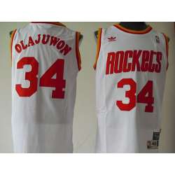 Houston Rockets #34 Olajuwon white Swingman Jerseys