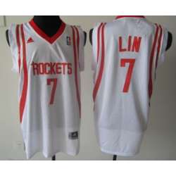 Houston Rockets #7 Jeremy Lin White Swingman Jerseys