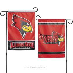 Illinois State Redbirds Flag 12x18 Garden Style 2 Sided - Special Order