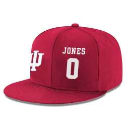Indiana Hoosiers #0 Curtis Jones Red College Basketball Adjustable Hat