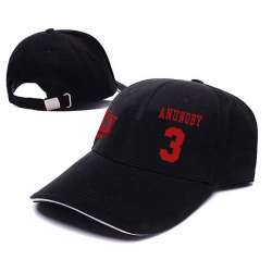Indiana Hoosiers #3 OG Anunoby Black College Basketball Adjustable Peaked Hat