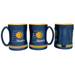 Indiana Pacers Coffee Mug 14oz Sculpted Relief