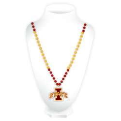 Iowa State Cyclones Beads with Medallion Mardi Gras Style - Special Order