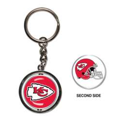 Kansas City Chiefs Key Ring Spinner Style - Special Order
