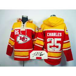 Kansas City Chiefs #25 Jamaal Charles Red Signature Edition Hoodie