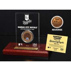 Kansas City Royals Kauffman Stadium Infield Dirt Coin Etched Acrylic