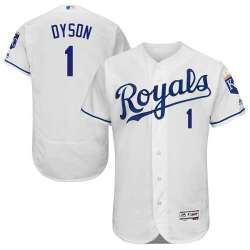 Kansas City Royals #1 Jarrod Dyson White Flexbase Stitched Jersey DingZhi