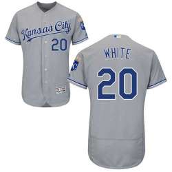 Kansas City Royals #20 Frank White Gray Flexbase Stitched Jersey DingZhi