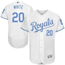 Kansas City Royals #20 Frank White White Father's Day Flexbase Stitched Jersey DingZhi