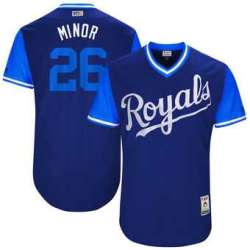 Kansas City Royals #26 Mike Minor Minor Majestic Royal 2017 Players Weekend Jersey JiaSu
