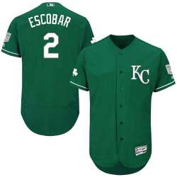 Kansas City Royals #2 Alcides Escobar Green Celtic Flexbase Stitched Jersey DingZhi
