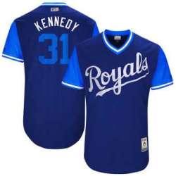 Kansas City Royals #31 Ian Kennedy Kennedy Majestic Royal 2017 Players Weekend Jersey JiaSu