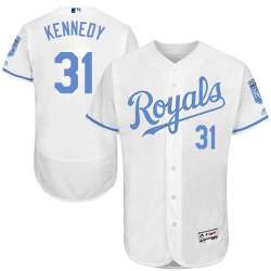 Kansas City Royals #31 Ian Kennedy White Father's Day Flexbase Stitched Jersey DingZhi
