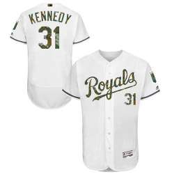 Kansas City Royals #31 Ian Kennedy White Memorial Day Flexbase Stitched Jersey DingZhi