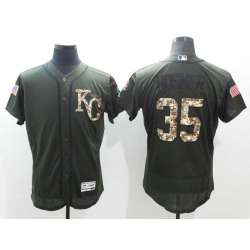 Kansas City Royals #35 Eric Hosmer Green Salute To Service 2016 Flexbase Collection Stitched Baseball Jersey