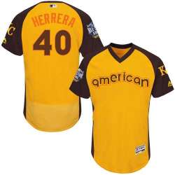 Kansas City Royals #40 Kelvin Herrera Yellow 2016 MLB All Star Game Flexbase Batting Practice Player Stitched Jersey DingZhi