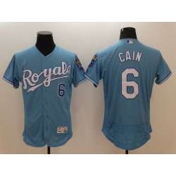 Kansas City Royals #6 Cain Light Blue 2016 Flexbase Collection Stitched Baseball Jersey