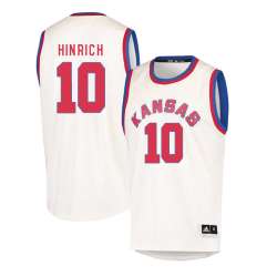 Kansas Jayhawks 10 Kirk Hinrich Cream Throwback College Basketball Jersey Dzhi