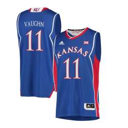 Kansas Jayhawks 11 Jacque Vaughn Blue Throwback College Basketball Jersey Dzhi