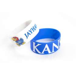 Kansas Jayhawks Bracelets 2 Pack Wide