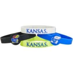 Kansas Jayhawks Bracelets - 4 Pack Silicone