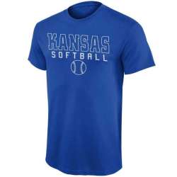 Kansas Jayhawks New Agenda Frame Softball WEM T-Shirt - Royal Blue