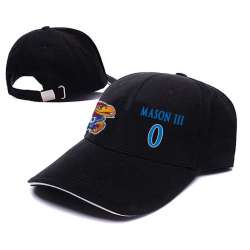 Kansas Jayhawks #0 Frank Mason III Black College Basketball Adjustable Peaked Hat