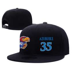 Kansas Jayhawks #35 Black College Basketball Adjustable Hat