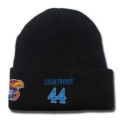 Kansas Jayhawks #44 Mitch Lightfoot Black College Basketball Knit Hat
