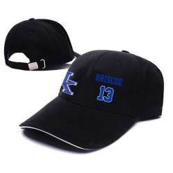 Kentucky Wildcats #13 Isaiah Briscoe Black College Basketball Adjustable Peaked Hat