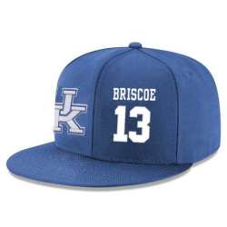 Kentucky Wildcats #13 Isaiah Briscoe Blue Adjustable Hat